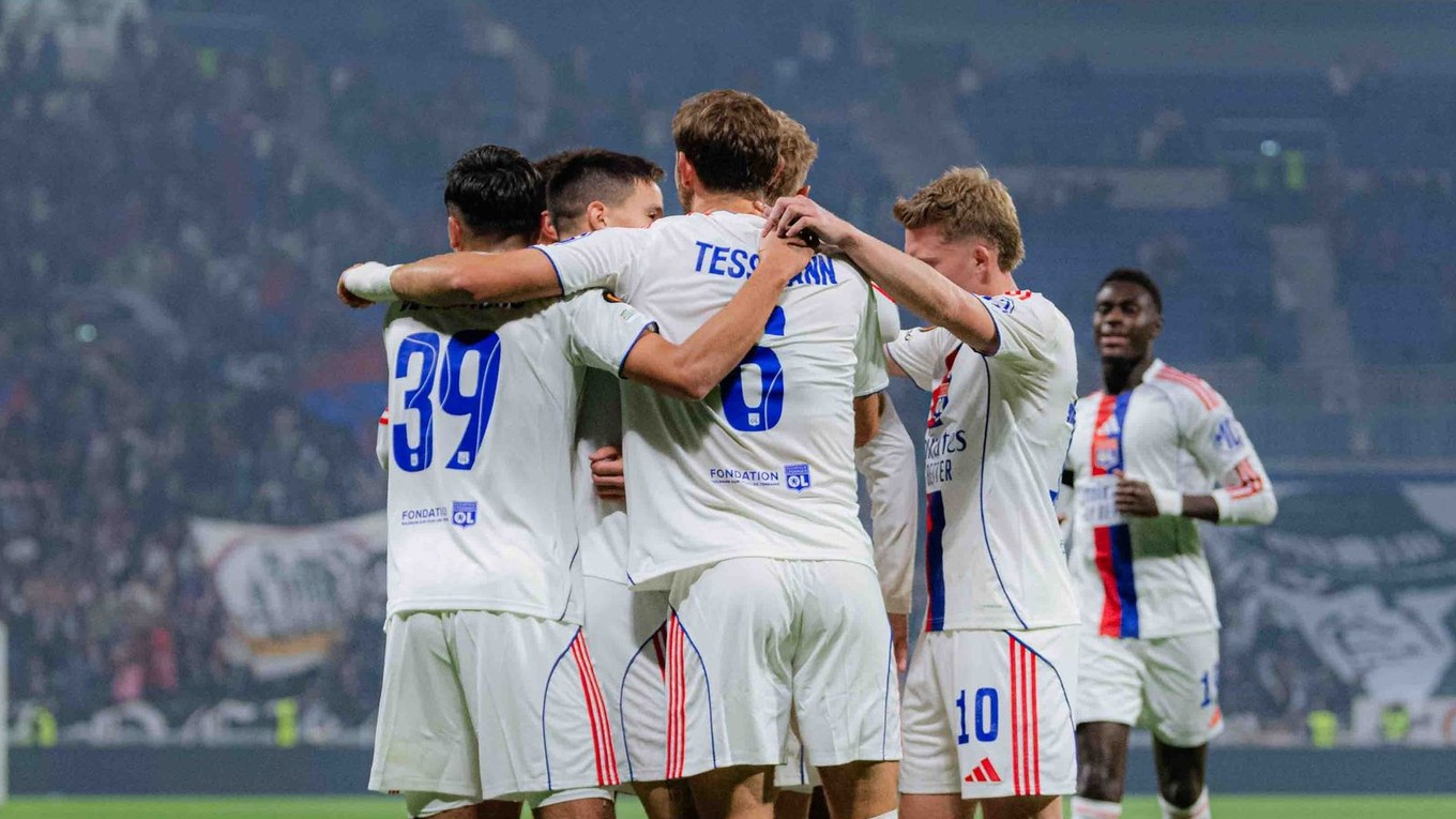 Radosť hráčov Olympique Lyon.