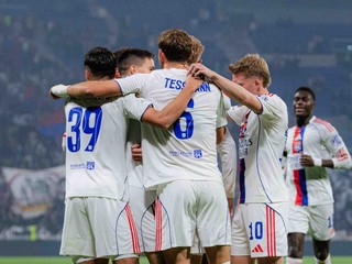 Radosť hráčov Olympique Lyon.