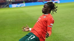 Geovany Quenda oslavuje gól na EURO U21 2025