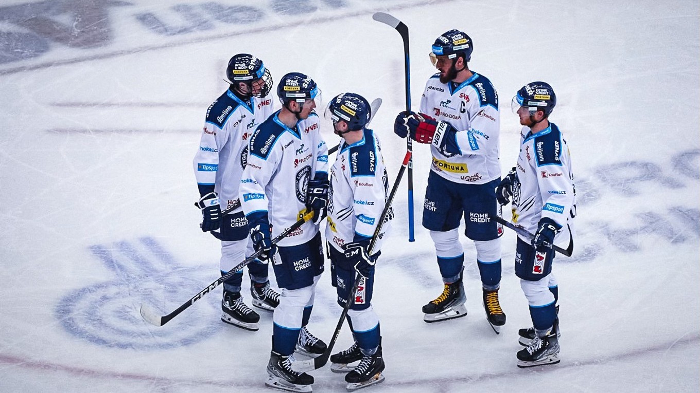 Hokejisti Bílí Tygři Liberec.