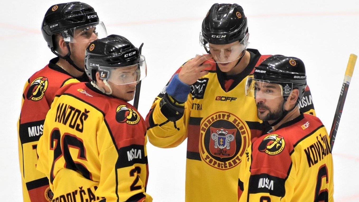 Hokejisti Topoľčian na ilustračnom zábere.