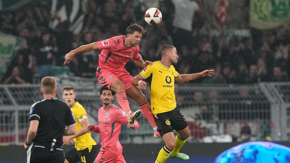 Momentka zo zápasu Borussia Dortmund - Werder Brémy.