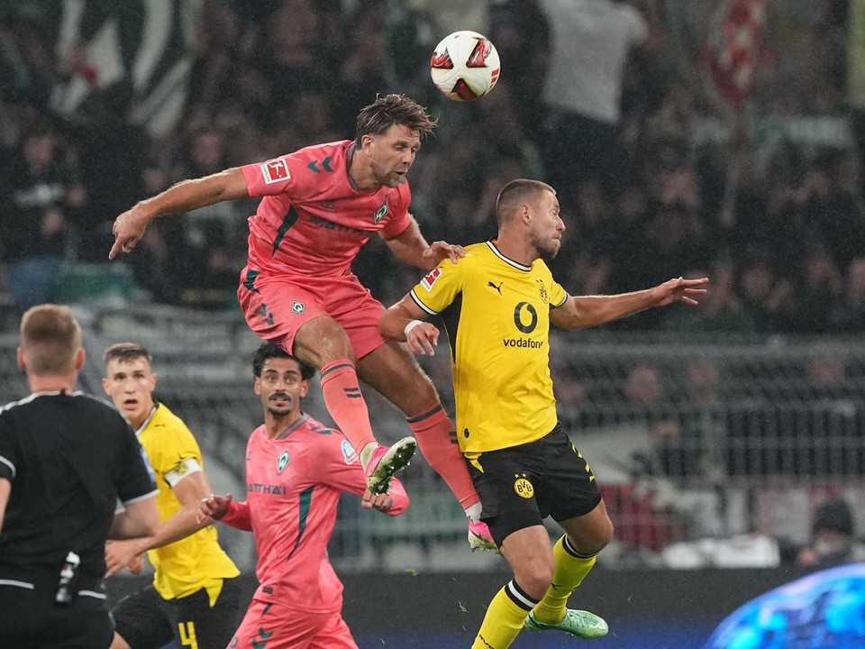 Momentka zo zápasu Borussia Dortmund - Werder Brémy.
