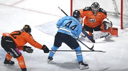 Momentka zo zápasu HC Košice - HC Slovan Bratislava. 