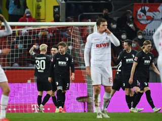 Momentka zo zápasu 1. FC Kolín -  FC Augsburg.