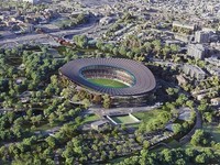 Plán olympijského štadióna v Brisbane