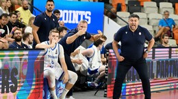 Tréner Slovenska Oliver Vidin v stretnutí druhej fázy predkvalifikácie MS 2027 v basketbale mužov  Slovensko - Švajčiarsko.