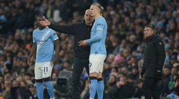 Pep Guardiola a Erling Haaland