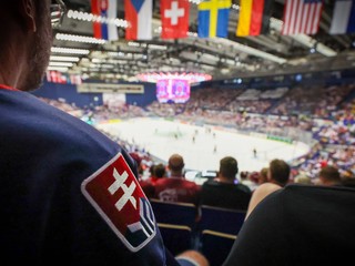Momentka zo štadióna pred zápasom Slovensko - Poľsko na MS v hokeji 2024- 