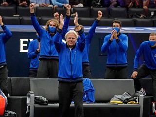 Tím Európy triumfoval na Laver Cupe 2021. V zábere aj s trénerom Björnom Borgom. 