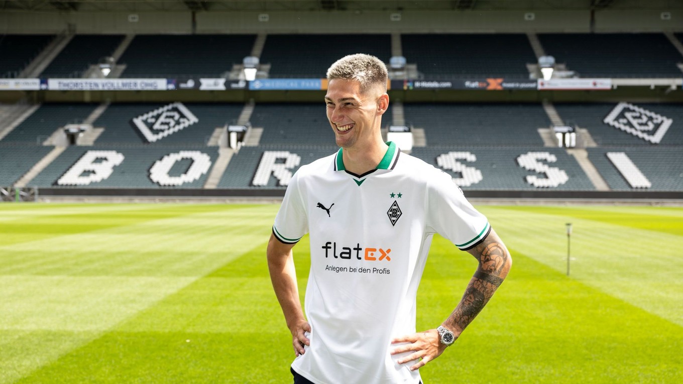 Tomáš Čvančara v drese Borussia Mönchengladbach.