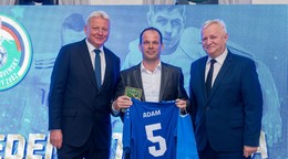 Miloš Adam počas vyhlásenia ankety jedenástka rok VsFZ.