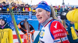 Paulína Bátovská Fialková počas šprintu v Ruhpoldingu.