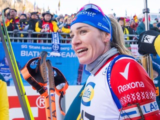 Paulína Bátovská Fialková počas šprintu v Ruhpoldingu.