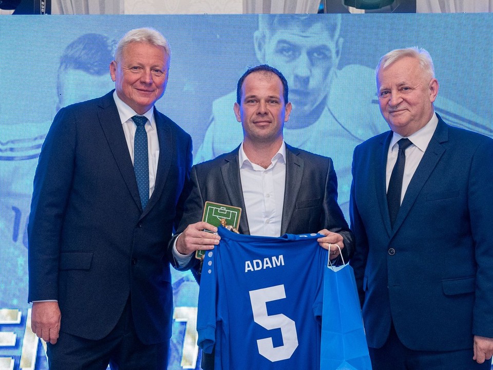 Miloš Adam počas vyhlásenia ankety jedenástka rok VsFZ.