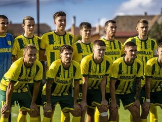 Futbalisti TJ Družstevník Veľké Ludince.