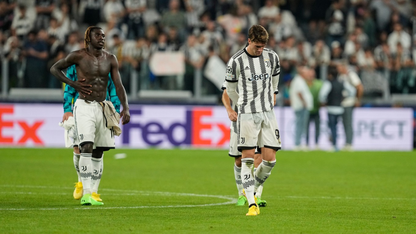 Sklamaní hráči Juventus Turín.