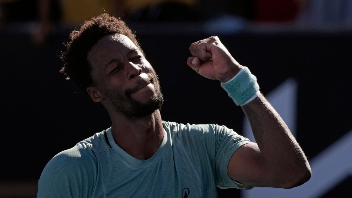 Gael Monfils sa teší z postupu na Australian Open 2025.