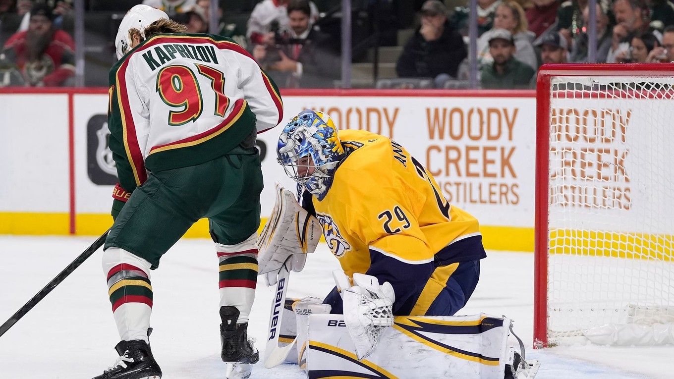 Momentka zo zápasu Minnesota - Nashville