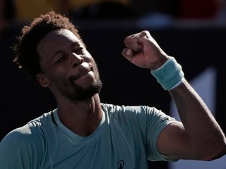 Gael Monfils sa teší z postupu na Australian Open 2025.