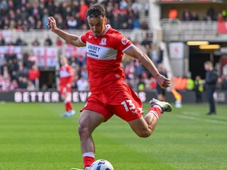 Slovenský futbalista David Strelec v drese Middlesbrough FC.