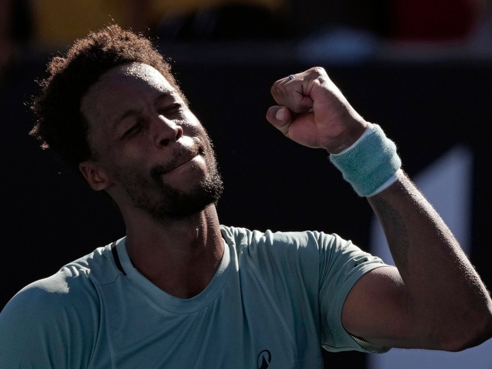 Gael Monfils sa teší z postupu na Australian Open 2025.