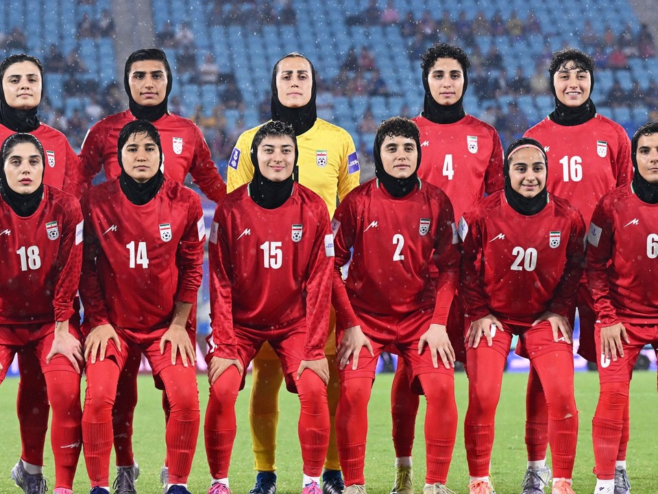 Iránske futbalistky. 