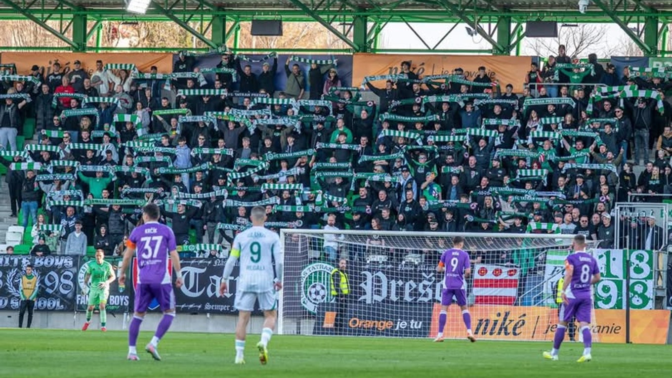 Momentka zo zápasu Prešov - Komárno.