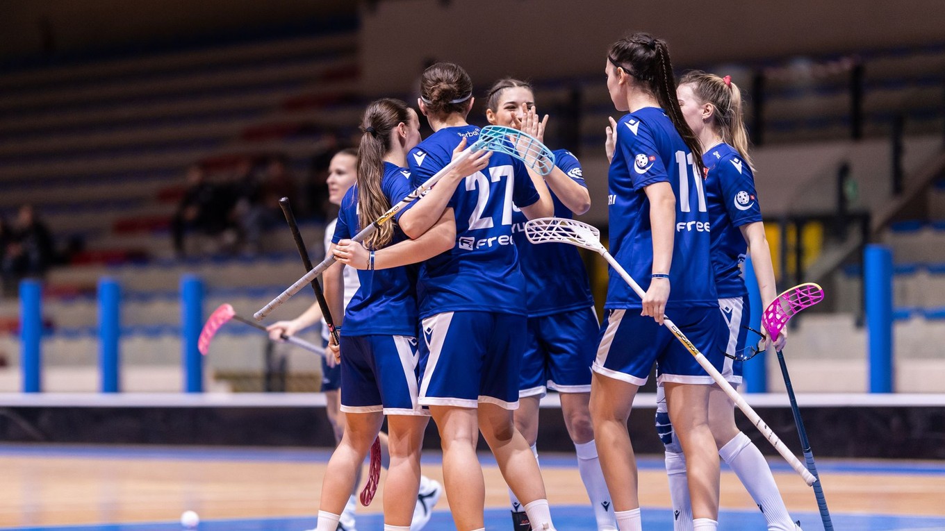 Slovenské reprezentantky v kvalifikácii na MS vo florbale žien 2025.