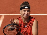 Česká tenistka Karolína Muchová počas Roland Garros 2023.