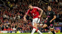 Benjamin Šeško v drese Manchestru United.