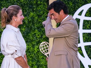 Roger Federer a manželka Mirka.