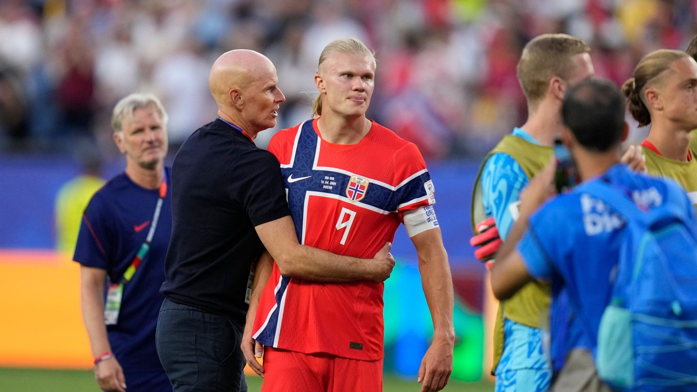Tréner Stale Solbakken a Erling Haaland