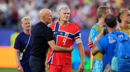 Tréner Stale Solbakken a Erling Haaland