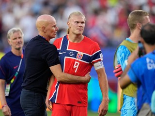 Tréner Stale Solbakken a Erling Haaland