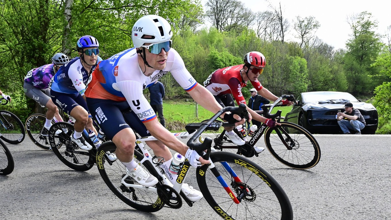 Slovenský cyklista Lukáš Kubiš. 