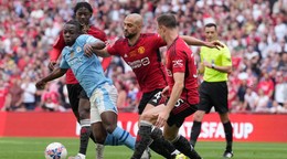 Fotka zo zápasu Manchester United - Manchester City.