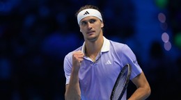 Alexander Zverev v zápase proti Casperovi Ruudovi.