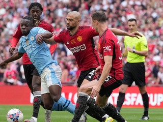 Fotka zo zápasu Manchester United - Manchester City.