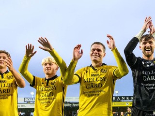 Radosť hráčov Mjällby AIF.