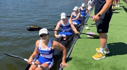 Slovenský ženský štvorkajak - Réka Bugár, Bianka Sidová, Sofia Bergendi a Hana Gavorová v K4 500m
