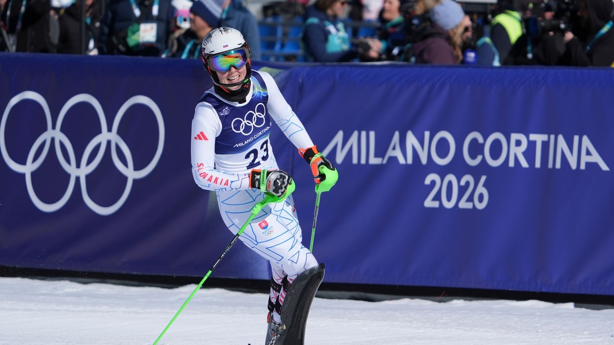 Slovenská lyžiarka Petra Vlhová po 2. kole slalomu žien na ZOH 2026.
