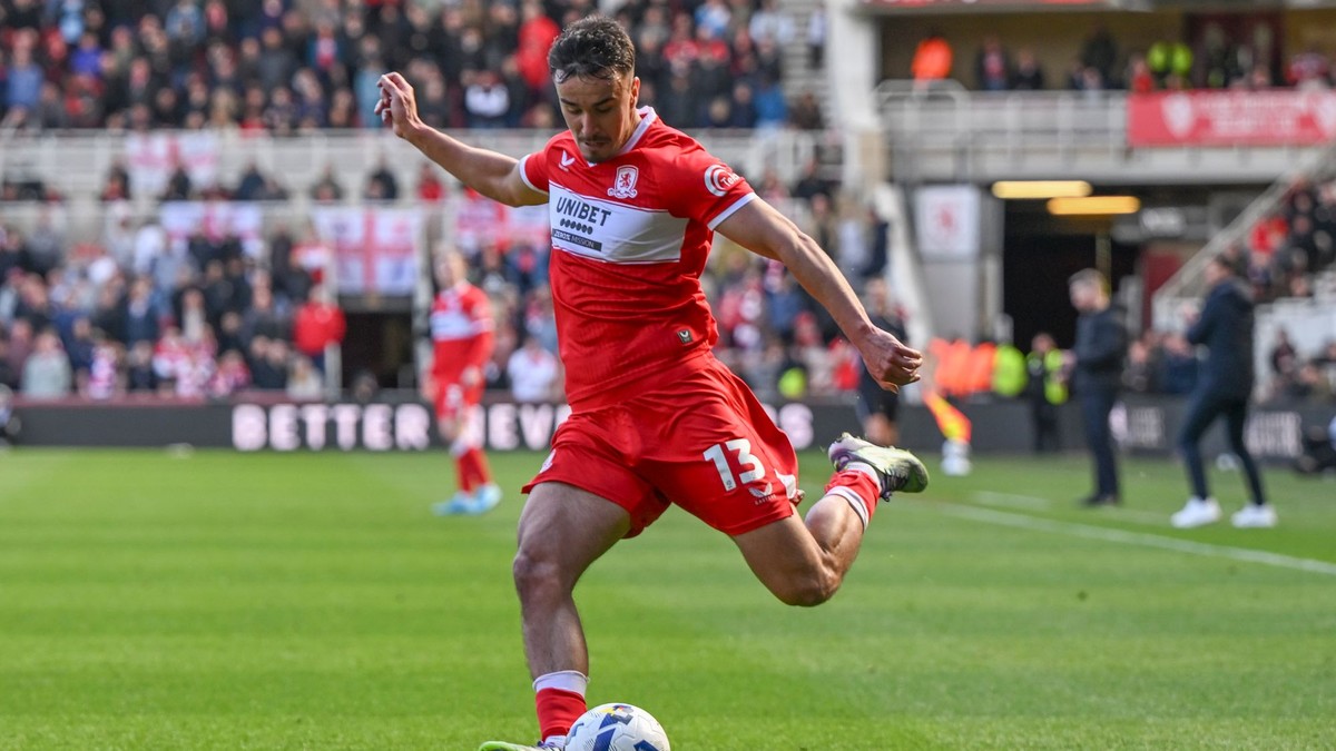 Slovenský futbalista David Strelec v drese Middlesbrough FC.