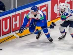 Jozef Viliam Kmec v zápase Slovensko - Nórsko na MS v hokeji 2026.