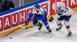 Jozef Viliam Kmec v zápase Slovensko - Nórsko na MS v hokeji 2026.