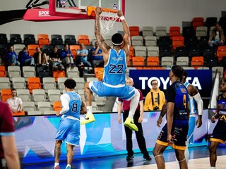 Momentka zo zápasu BC Slovan Bratislava - Iskra Svit v 3. zápase štvrťfinále Tipos SBL. 