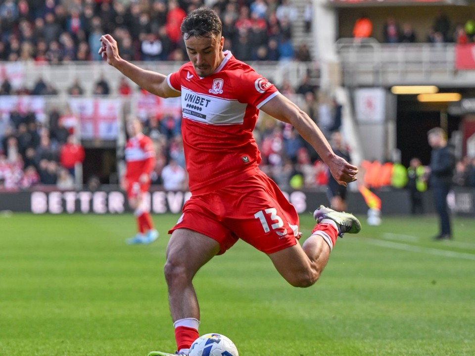 Slovenský futbalista David Strelec v drese Middlesbrough FC.