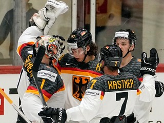 Zápas Kazachstan - Nemecko na MS v hokeji 2022.