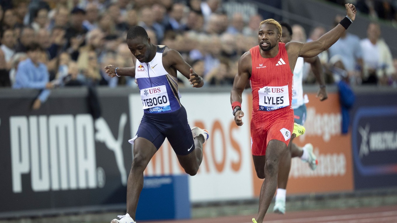 Letsile Tebogo a Noah Lyles