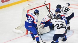 Fotka zo zápasu Slovensko - Fínsko na MS U18 2026.